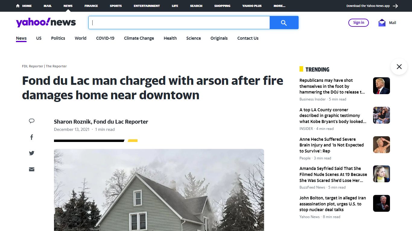 Fond du Lac man charged with arson after fire damages home ...